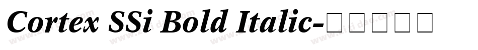 Cortex SSi Bold Italic字体转换